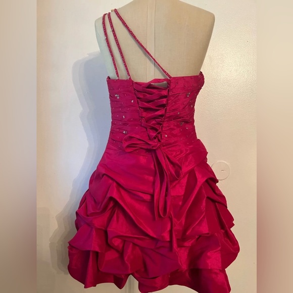 Cinderella prom homecoming cocktail party short fuchsia dress size S NWT - Picture 3 of 3